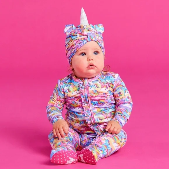 Lisa Frank x Posh Peanut Markie Magic Footie RuffledZippered One Piece
